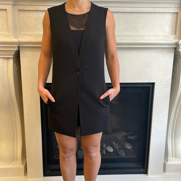 BCBG Black Formal Blazer Vest Romper! Showstopper! Size Small. Never worn! - Picture 1 of 5